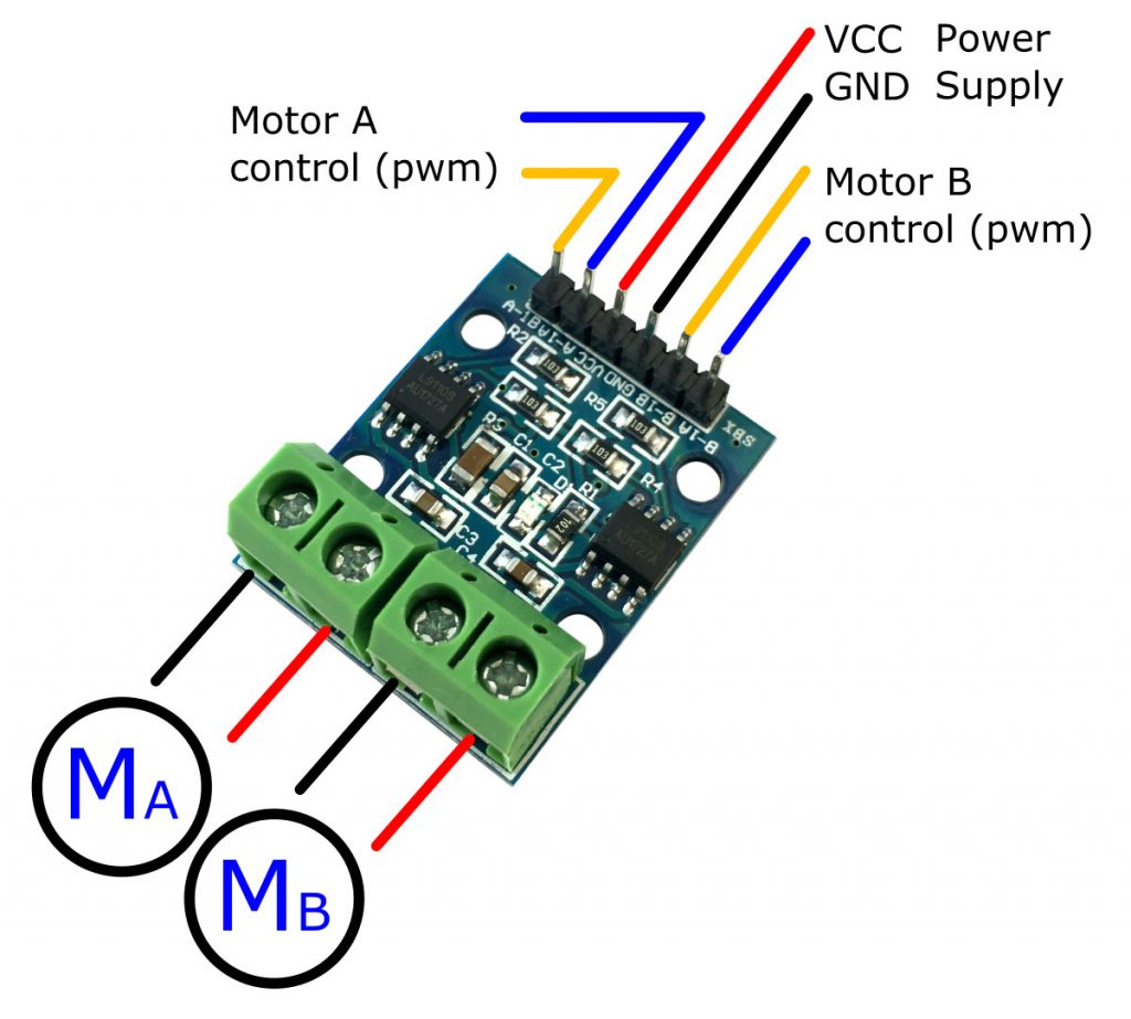BlueCArd – part 7 – using H-Bridge to control a DC Motor from Arduino ...