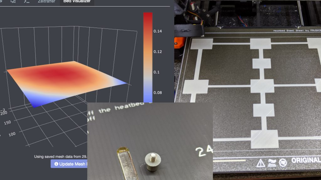Level the Hotbed of a Prusa i3 MK3S 3D Printer using TPU Rings Leveling with self printed TPU rings - the perfect first layer - title