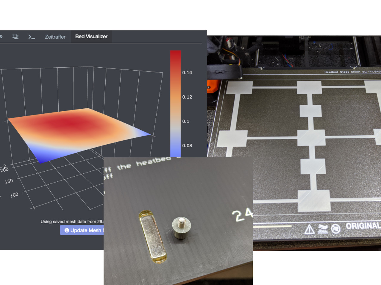 How to level the bed of a Prusa i3 MK3S 3D printer using 3D printed TPU rings