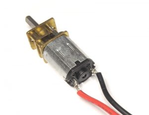 DC motor with wires