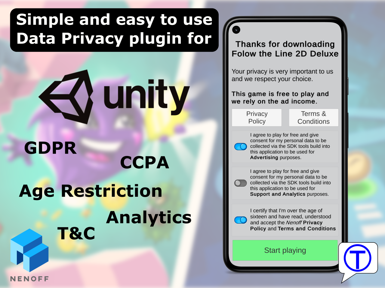Easy to use Data Privacy plugin for Unity 3D